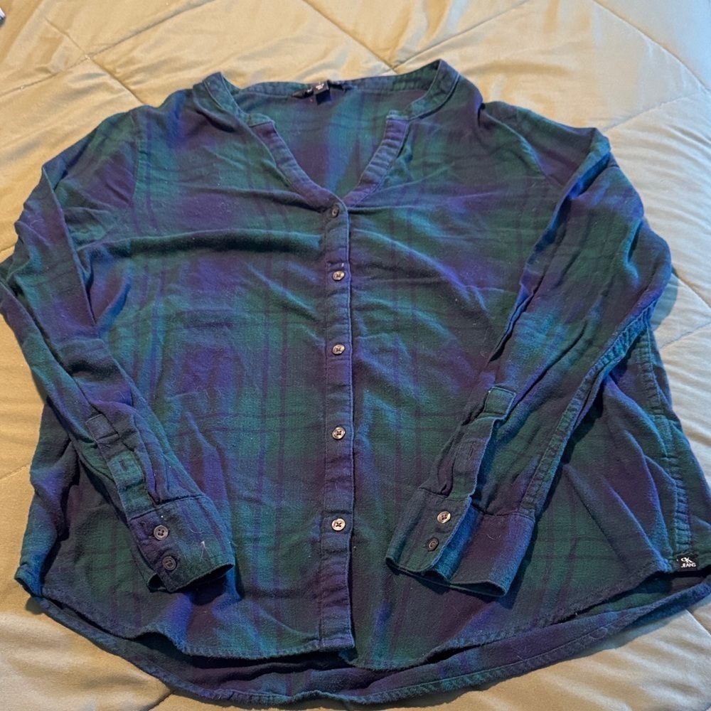 Calvin Klein Jeans Green and Blue Shirt